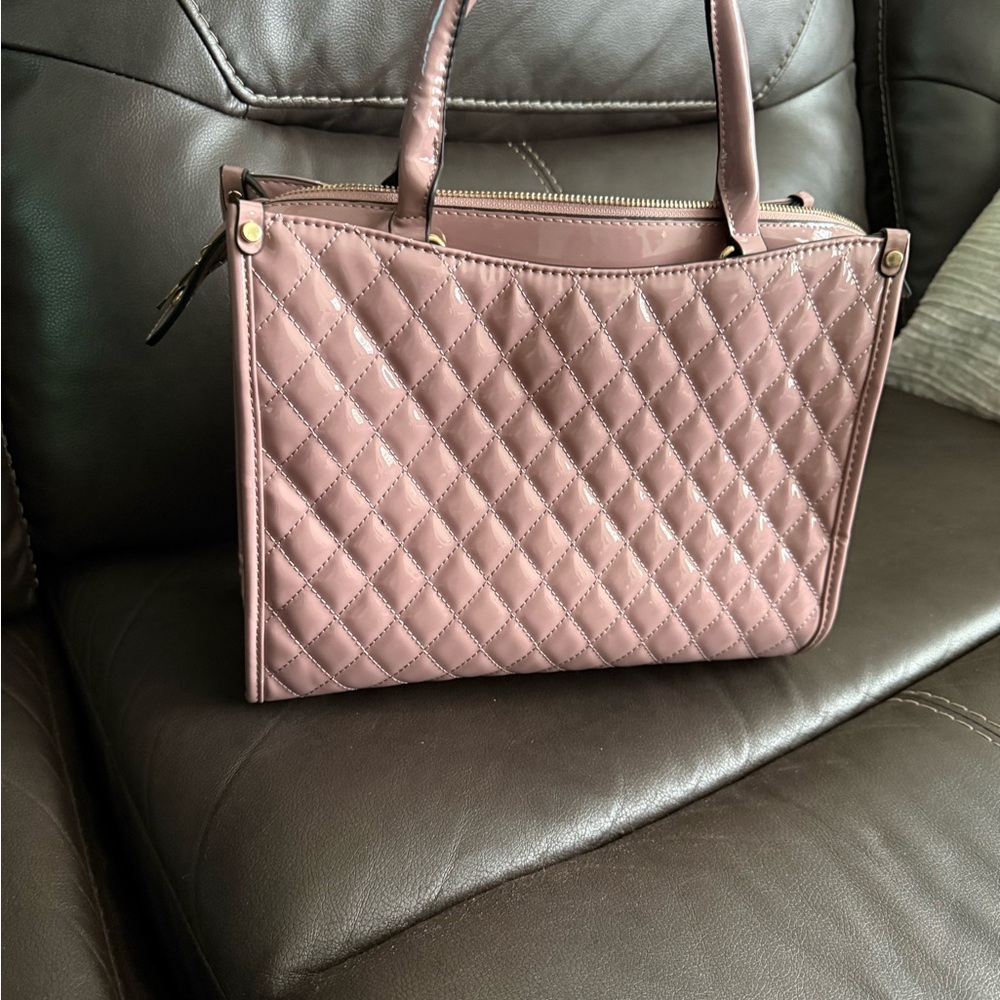 Elegant Quilted Pink Handbag